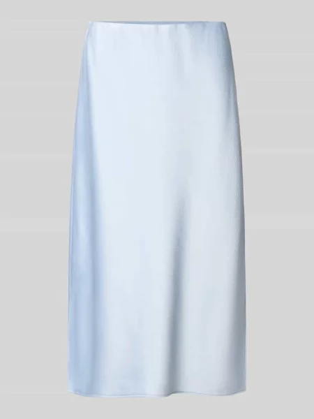 Spódnica midi z satyny z rozcięciami po bokach Calvin Klein Womenswear błękitna