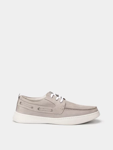 Мокасины Braska из нубука серые