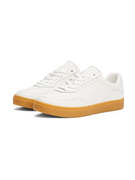 Kožené tenisky Tommy Hilfiger CASUAL CUPSOLE SNEAKER béžová