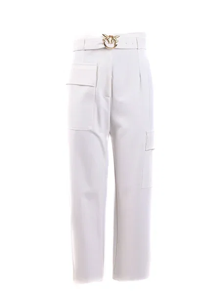 Pantaloni Pinko alb