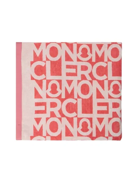 Szal Moncler z nadrukiem różowa