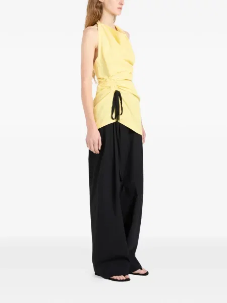Топ Proenza Schouler с волани с халтер деколте жълто