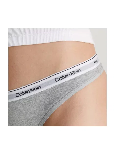 Calvin Klein Underwear String bugyik tengerészkék / világosszürke / melír / fehér szürke