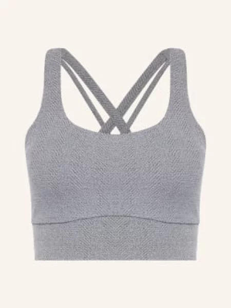 Lululemon Biustonosz Sportowy Energy Longline blau biały