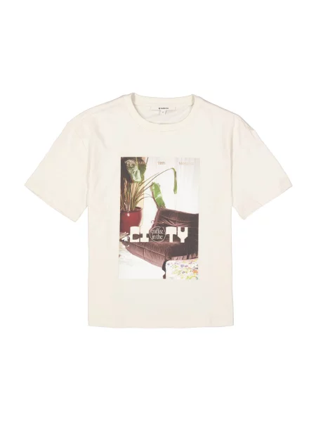 GARCIA Tricou maro închis / verde / roşu închis / murdar alb