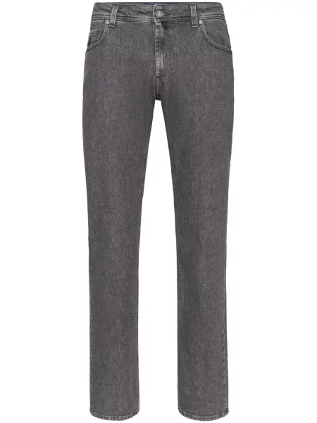 Blugi Billionaire cu broderie gri