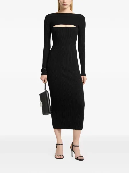 Rochie midi Courreges tricotate negru