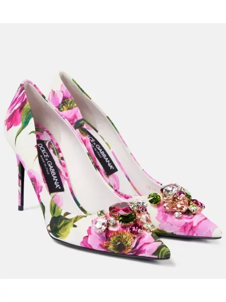 Pantofi cu toc Dolce&gabbana din piele roz