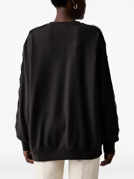 Hanorac Adidas cu dungi cu imagine plasă negru