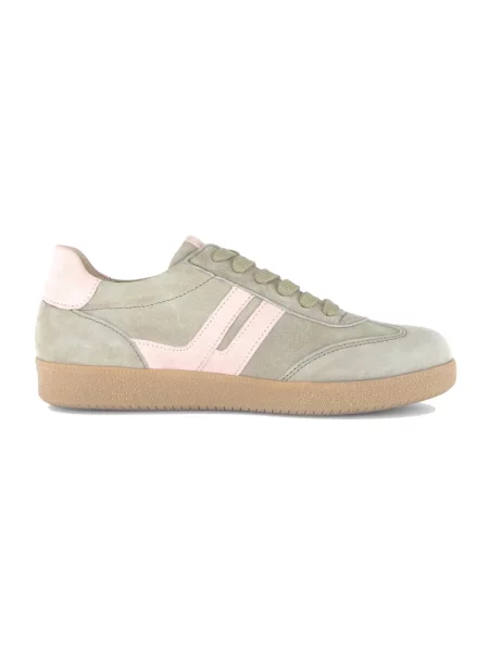 Sneakersy Gabor sznurowane skórzane zielone