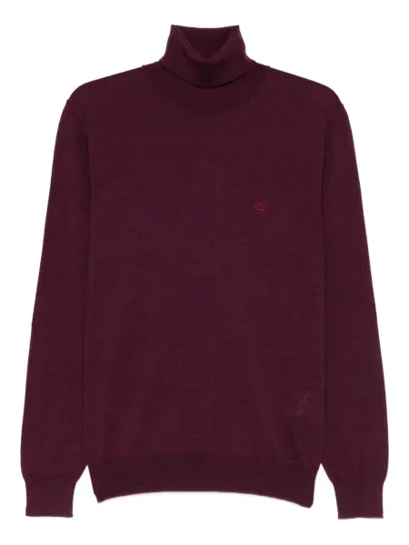 Haftowany sweter Etro czerwony