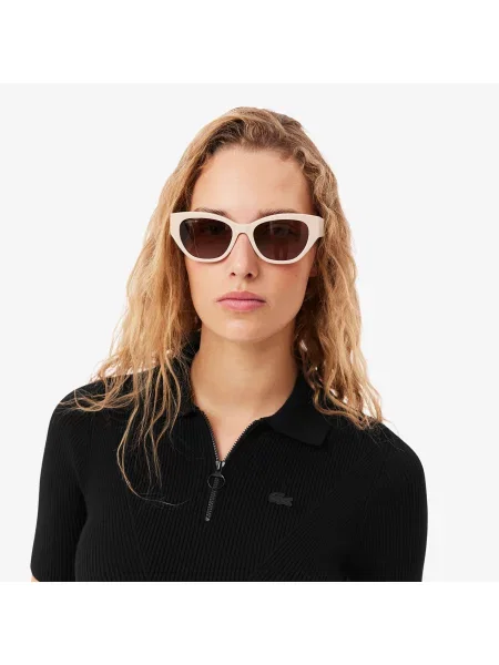 Lacoste Koszulka Polo 3D Z Prążkowanej Dzianiny czarna