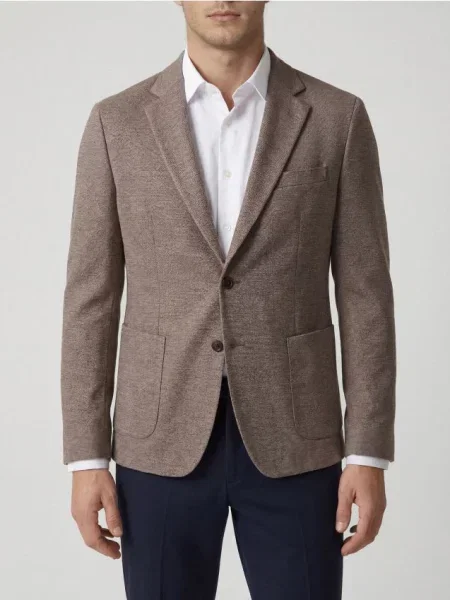 Reserved Sacou slim fit cu vâscoză cafeniu