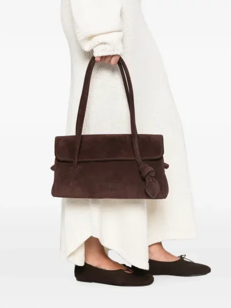 Lung geantă Jacquemus din piele maro