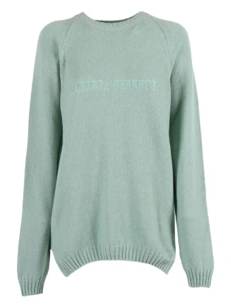 Pulover Alberta Ferretti cu broderie verde