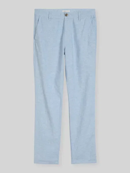 Chinosy o kroju regular fit z mieszanki lnu i bawełny Tom Tailor