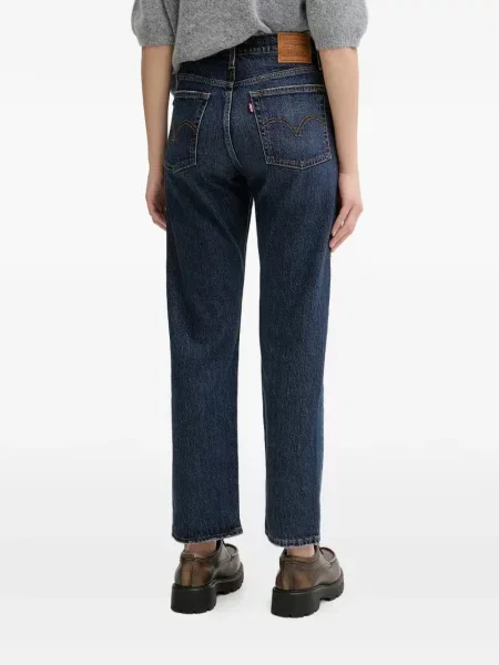 Карирани с яка дънки straight leg Levi's® с качулка синьо