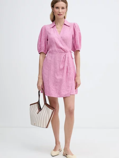 Tommy Hilfiger rochie petrecută din in roz