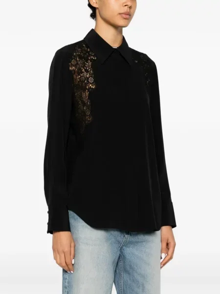 Cămașă Chloé din dantelă negru
