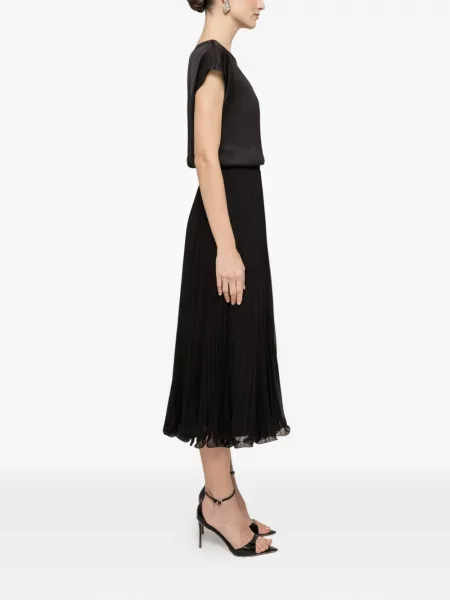 Top Nissa cu model floral negru