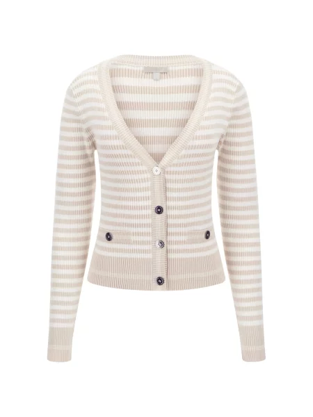 GUESS Pletena jopa MARTI pesek bela