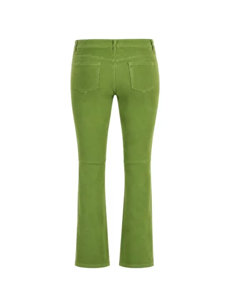Pantaloni Stouls din piele de căprioară verde