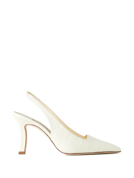 Pantofi cu toc Manolo Blahnik alb