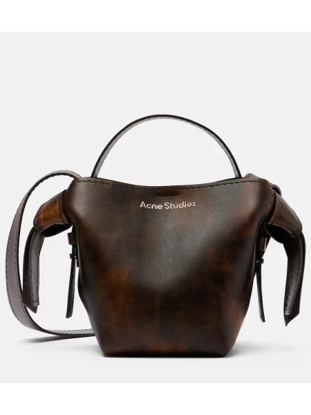 Geanta de piele Acne Studios din piele maro