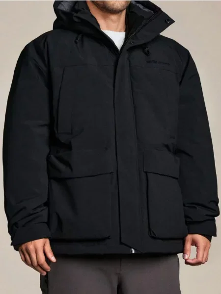 Sinsay Bunda puffer s kapucí černá