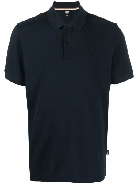 Polo Boss cu broderie albastru