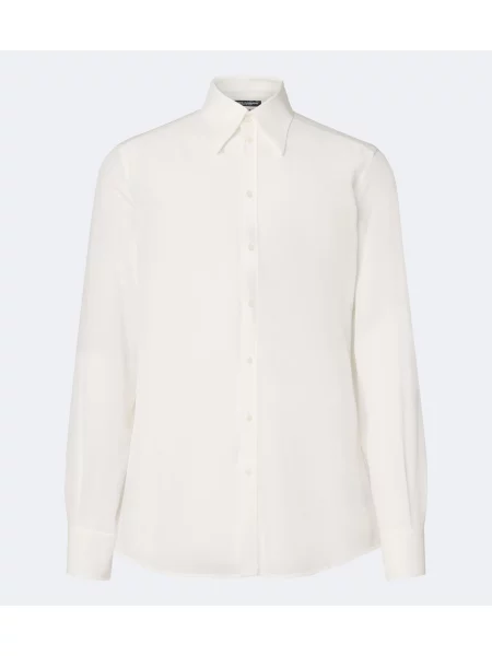 Cămașă Dolce&gabbana de mătase alb