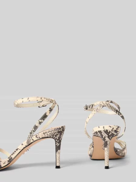 Sandały na z obcasem szpilką model Nile' Steve Madden beżowe