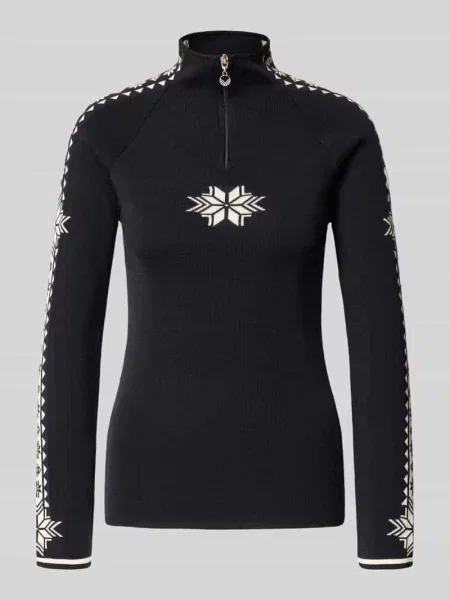 Sweter z dzianiny z wełny model Geilo' Dale Of Norway czarny