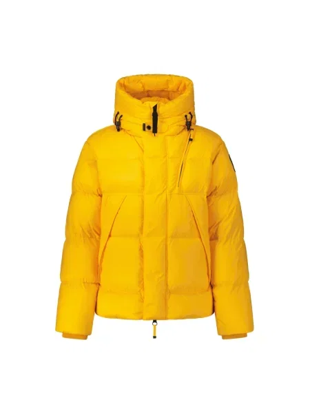 Kurtka puchowa Parajumpers z kapturem żółta