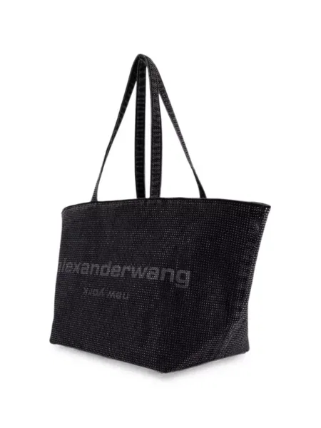 Stras geantă shopper Alexander Wang negru