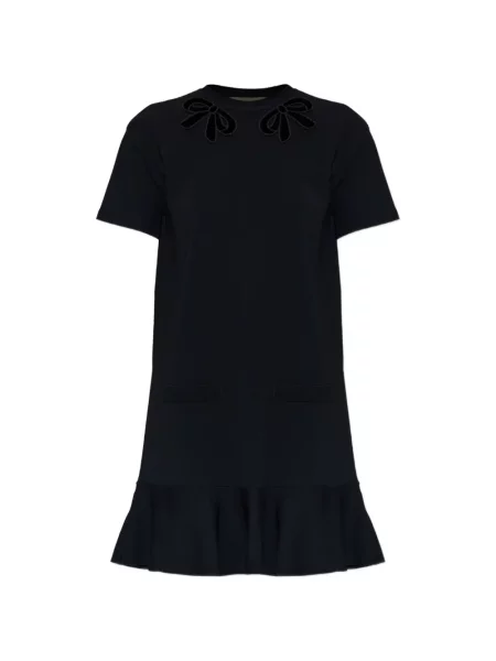 Rochie mini Valentino Garavani cu funde tricotate negru