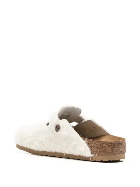 Papuci tip mules Birkenstock alb