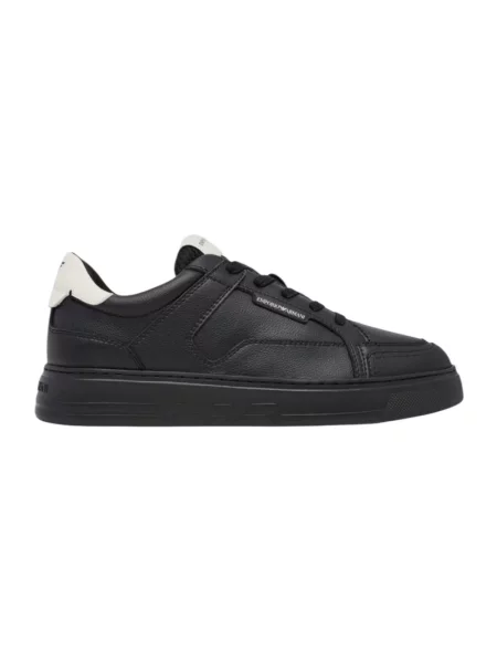Emporio Armani Obuwie Mężczyzna 44 EU Skóra Low Top Sneakers czarny