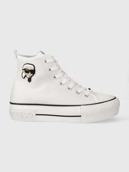 Високи кецове Karl Lagerfeld KAMPUS MAX NFT бяло
