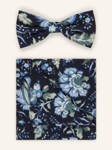 Prince Bowtie Sada: Motýlek A Kapesníček Do Náprsní tmavě modrá