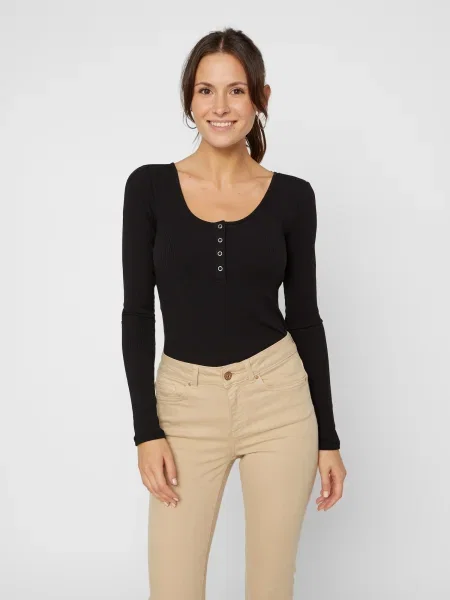 PIECES Tricou Kitte' negru