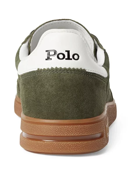 Кожаные кроссовки Polo Ralph Lauren зеленые
