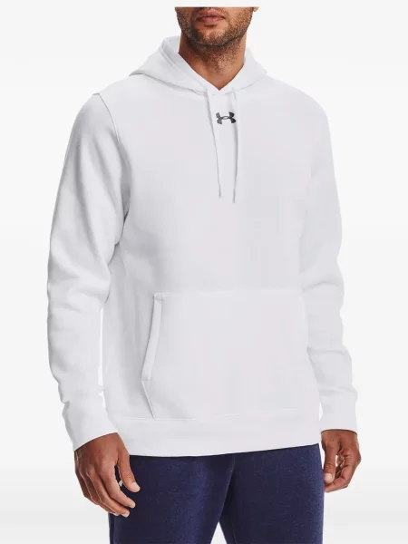 Fleecová mikina s kapucí Under Armour bílá