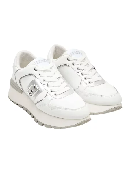 Sneakersy Liu Jo zamszowe białe
