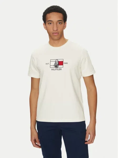 Tommy Hilfiger T-shirt Sailing Écru bež