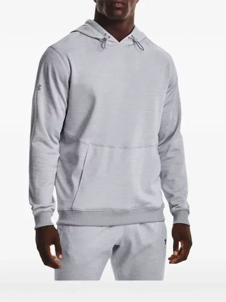 Fleecová dlouho mikina s kapucí Under Armour šedá