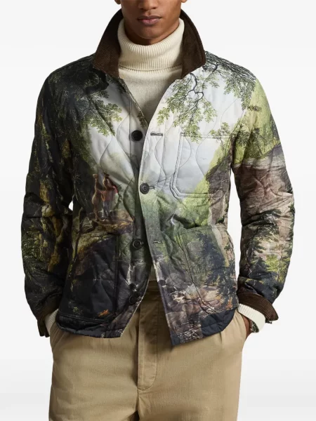 Șapcă Polo Ralph Lauren cu decolteu în V cu autograf în carouri albastru