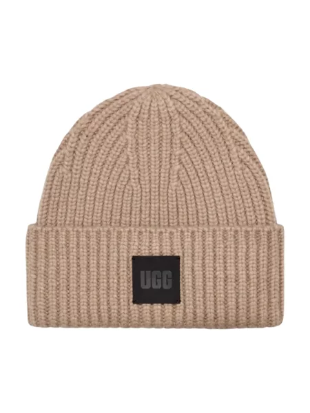 Czapka Ugg ze sznurkiem beżowa