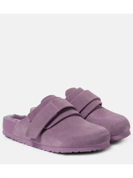 Papuci de casă Birkenstock 1774 din piele de căprioară violet