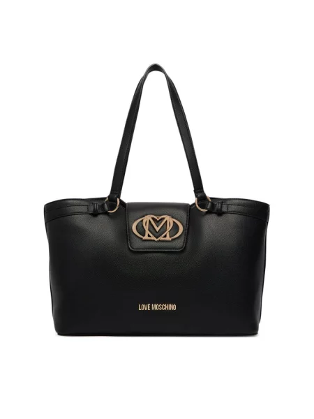 Love Moschino torebka z imitacji skóry czarna